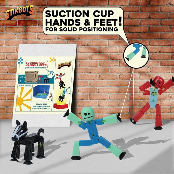 STIKBOT Zanimation What The Bot Special Action Figures and Animation Set, Includ - Picture 7 of 7